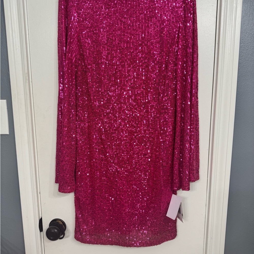 Sparkling Pink Sequin Dress